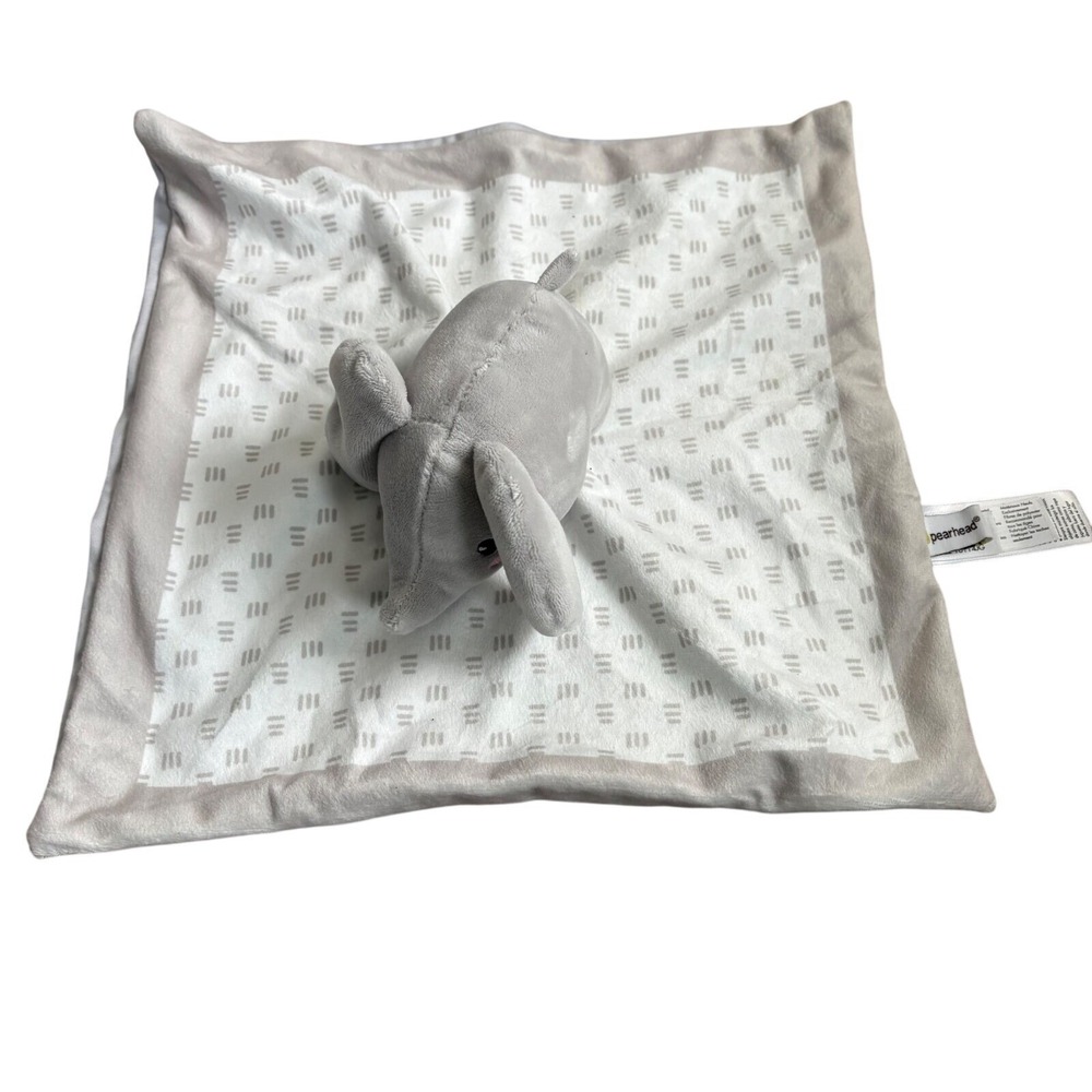 Pearhead Baby Security Blanket Lovey W Plush Elephant Soft‎ 15x15